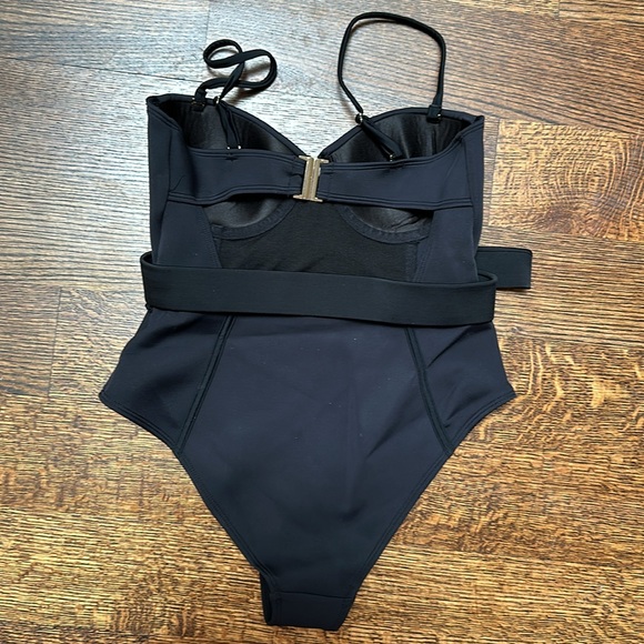 River island black one piece swimsuit with buckle - Picture 3 of 3